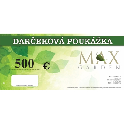 Darčeková poukážka 500 eur